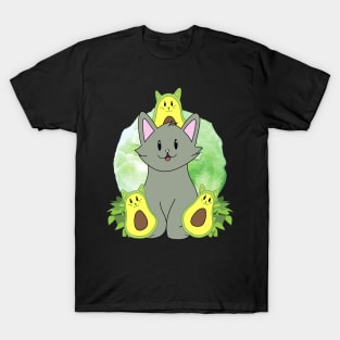 Tropical Avogato Kitty Cats T-Shirt